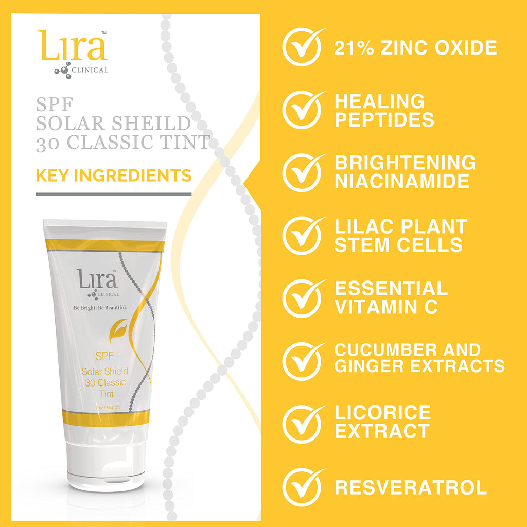 Lira Clinical Solar Shield 30 Classic Tint SPF 30 – 2oz (60ml)