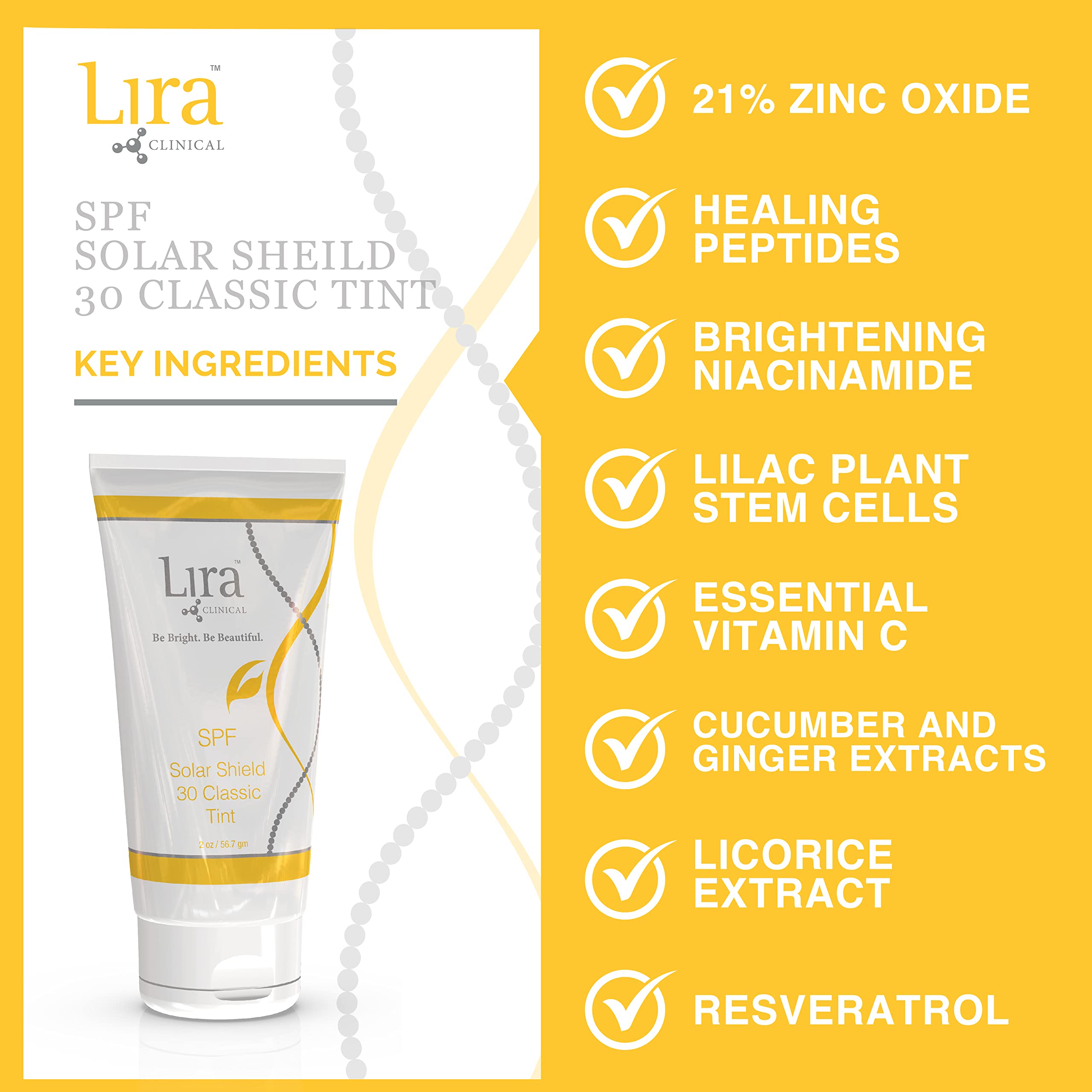 Lira Clinical Solar Shield 30 Classic Tint SPF 30 – 2oz (60ml)