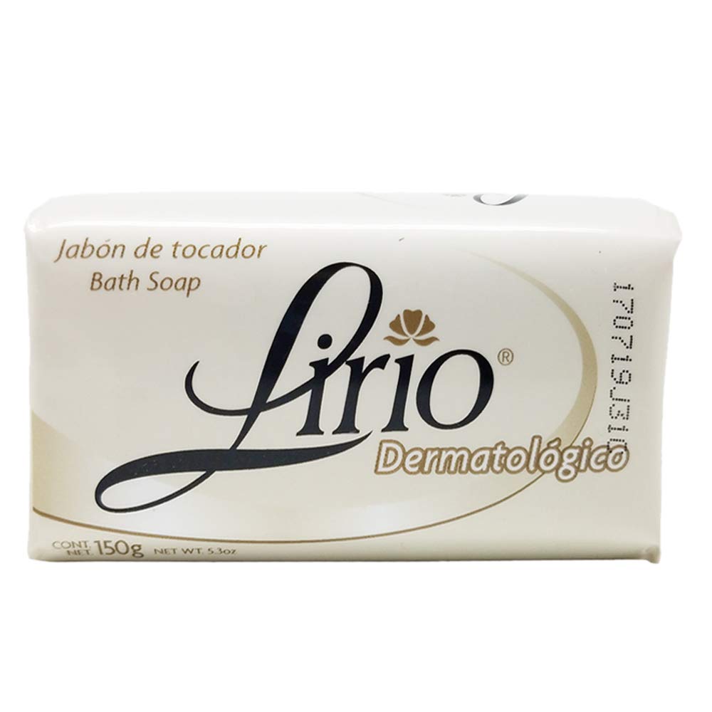 Lirio Dermatologico Bar Soap — Glycerin-Enriched Antibacterial Daily Cleanse, 12-Pack (5.3 oz each)