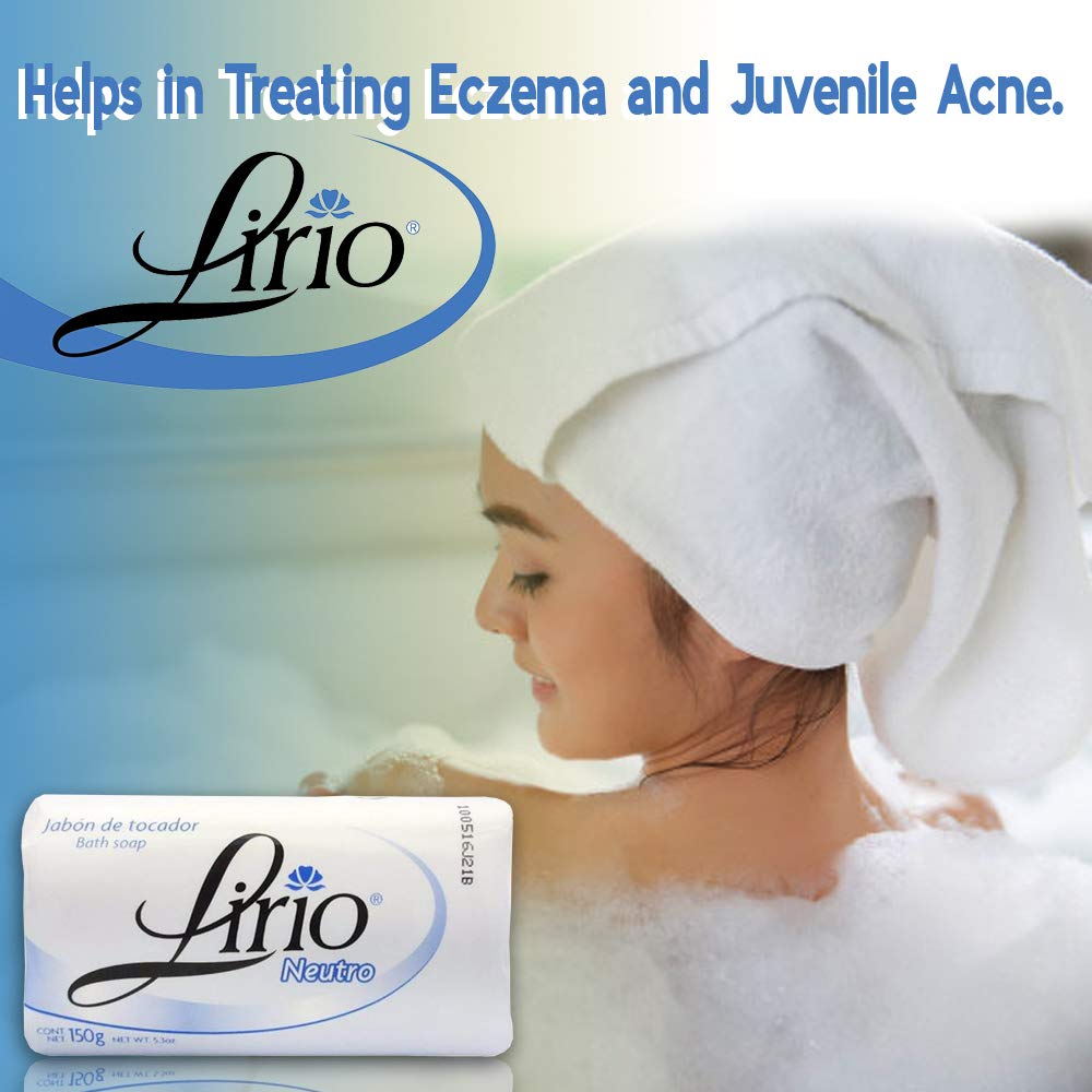 Lirio Neutro Bar Soap – Neutral Base, Anti-Acne & Eczema Care (6-Pack, 5.3 oz)