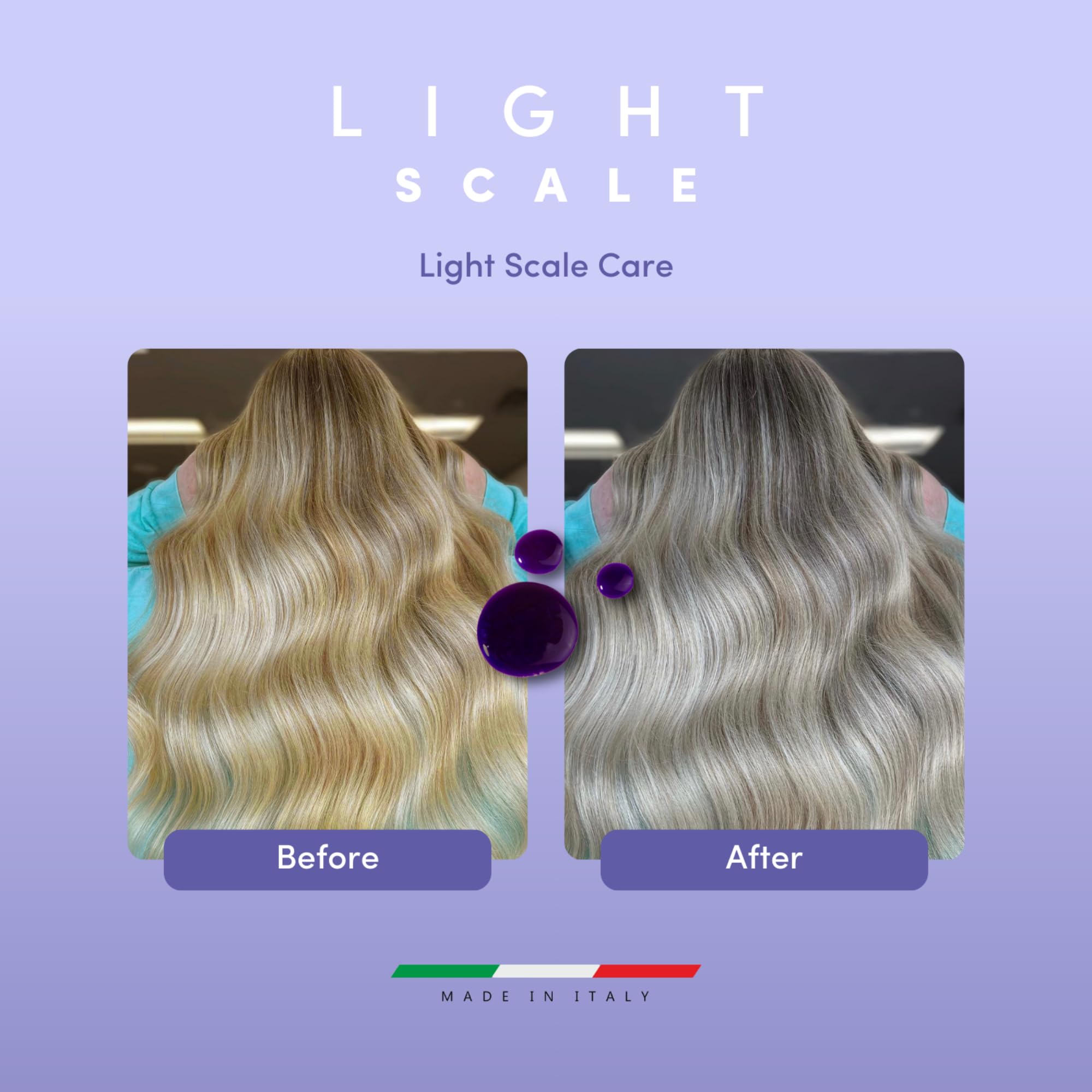 Lisap Light Scale Hair Spray – Purple Toner for Blondes, Anti-Brass & Heat Protection (4.23 fl oz)