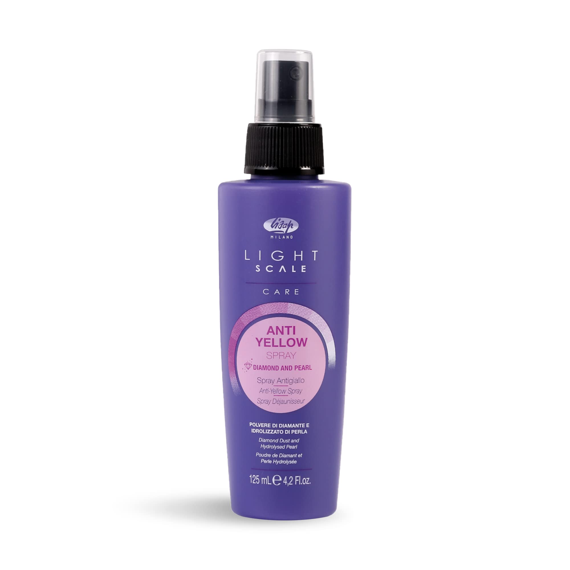Lisap Light Scale Hair Spray – Purple Toner for Blondes, Anti-Brass & Heat Protection (4.23 fl oz)