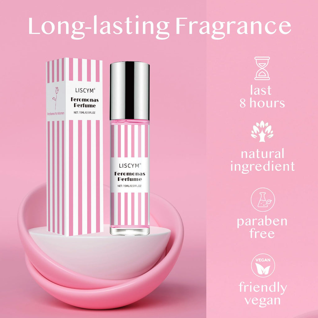 Liscym Pheromones Perfume for Women – Long-Lasting Roll-On Fragrance Oil (15 ml) Travel Size