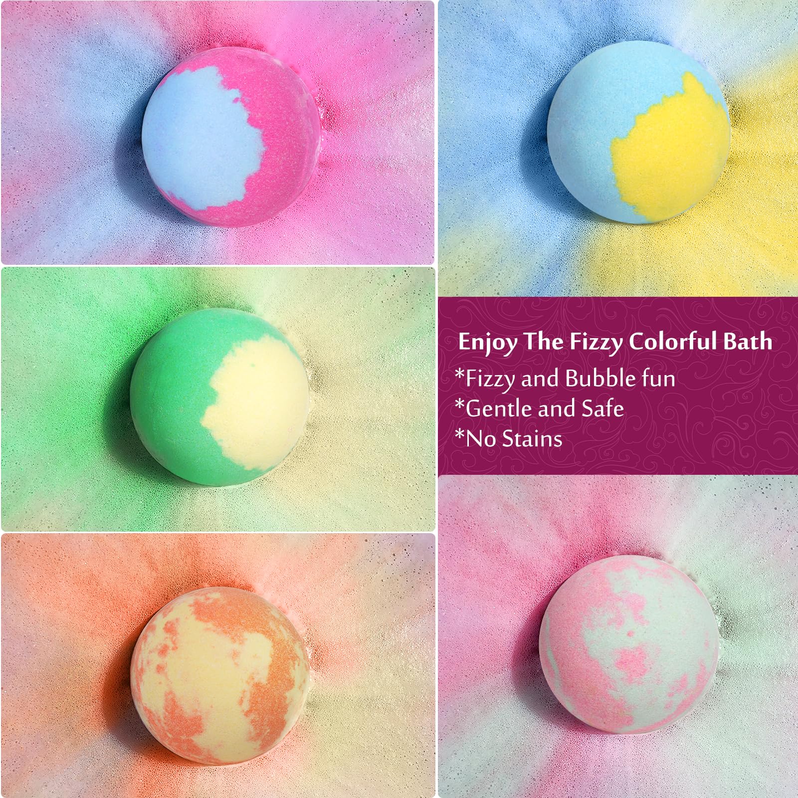 Lisotera Bath Bombs Gift Set – 20 Bombs with Shea Butter & Essential Oils