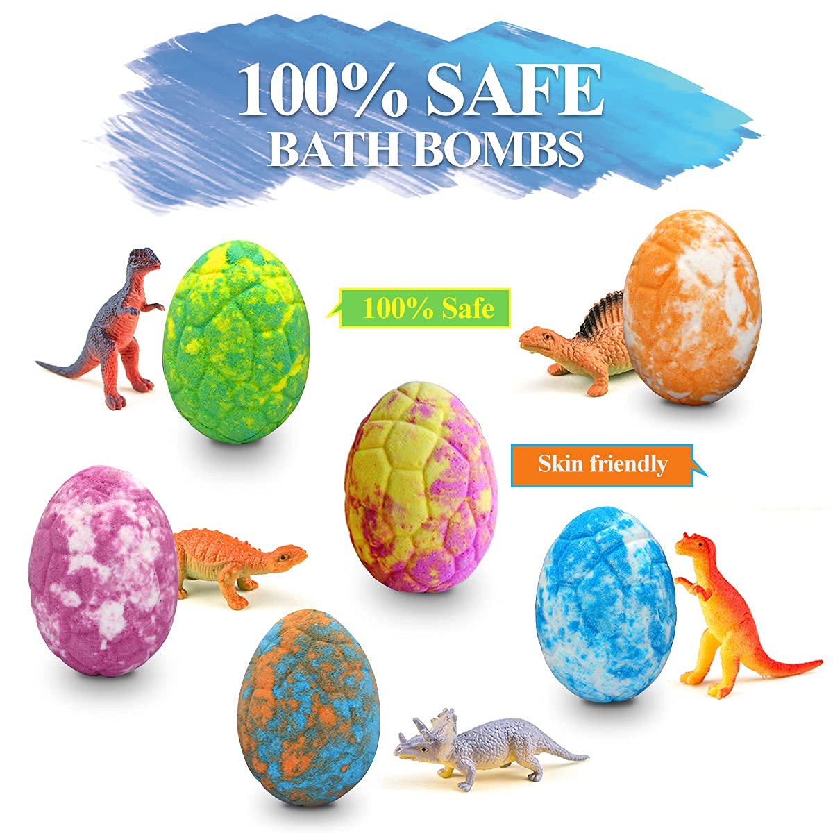 Lisotera Easter Bath Bombs for Kids with Surprise Toys Inside – 12pc Dino Egg Gift Set