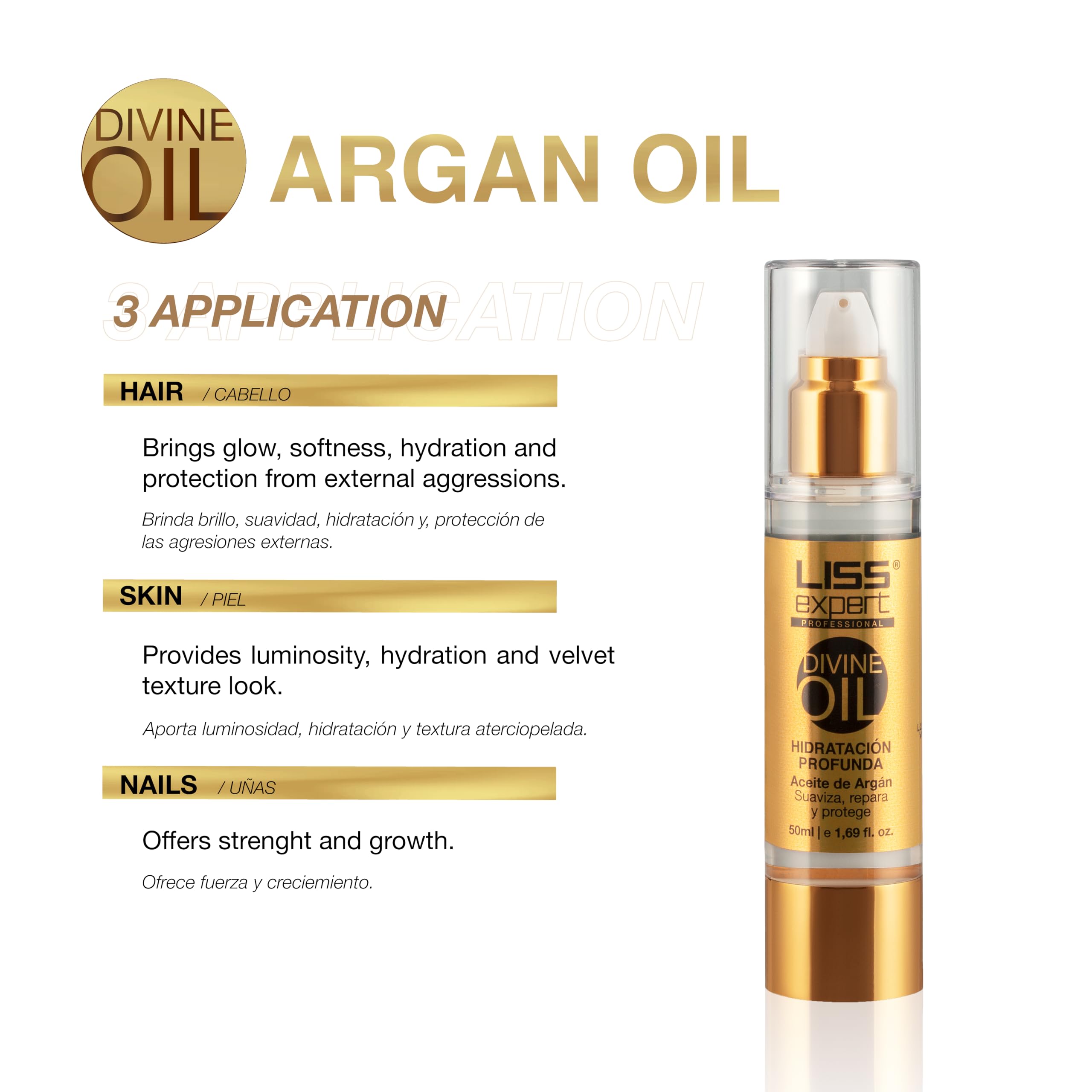 Liss Expert Hair Treatment Set – Stem Cells Express & Divine Oil 1.69 oz, Organic Smoothing Treatment 500 ml