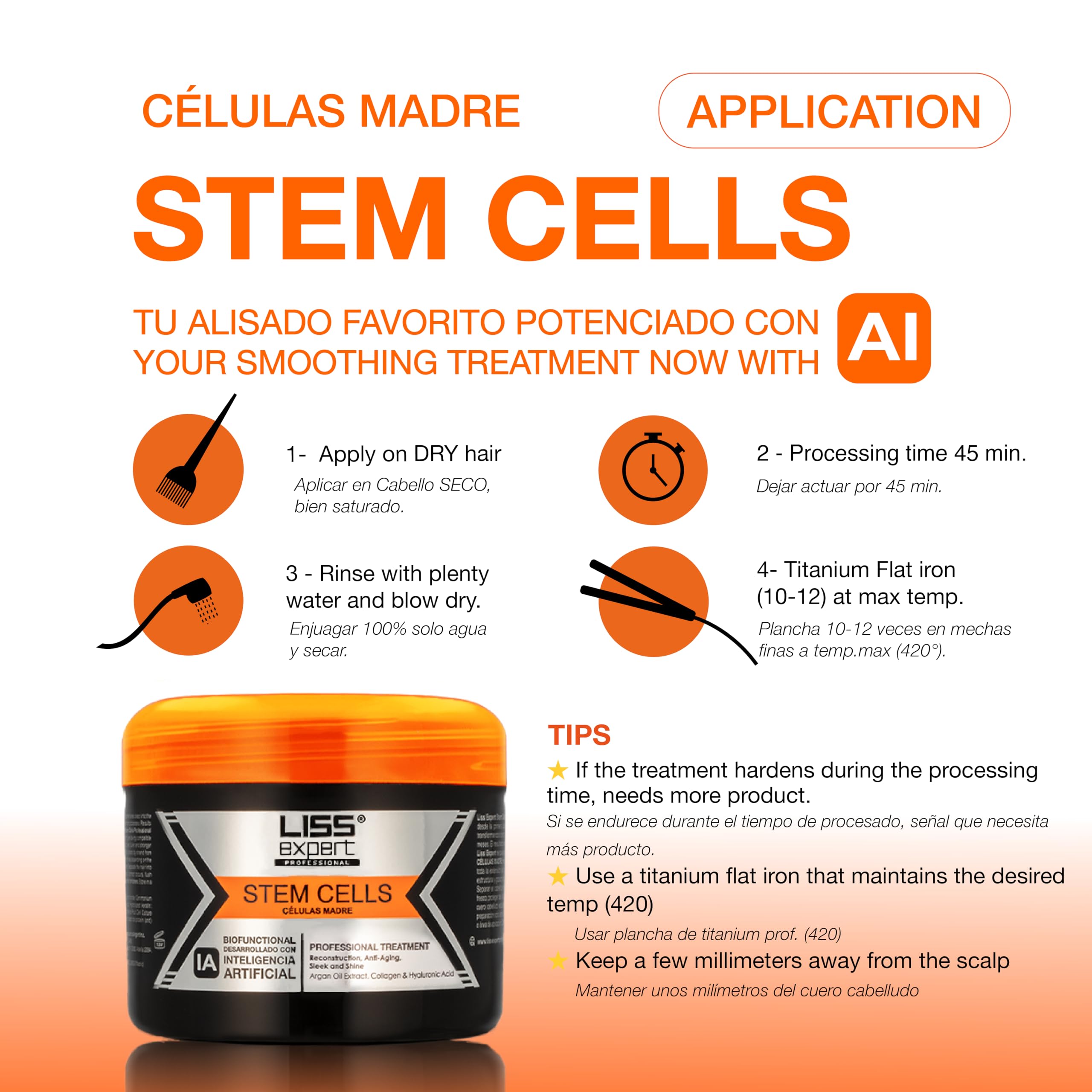 Liss Expert Hair Treatment Set – Stem Cells Express + Divine Oil, 2-Piece (8.45 oz + 1.69 oz)