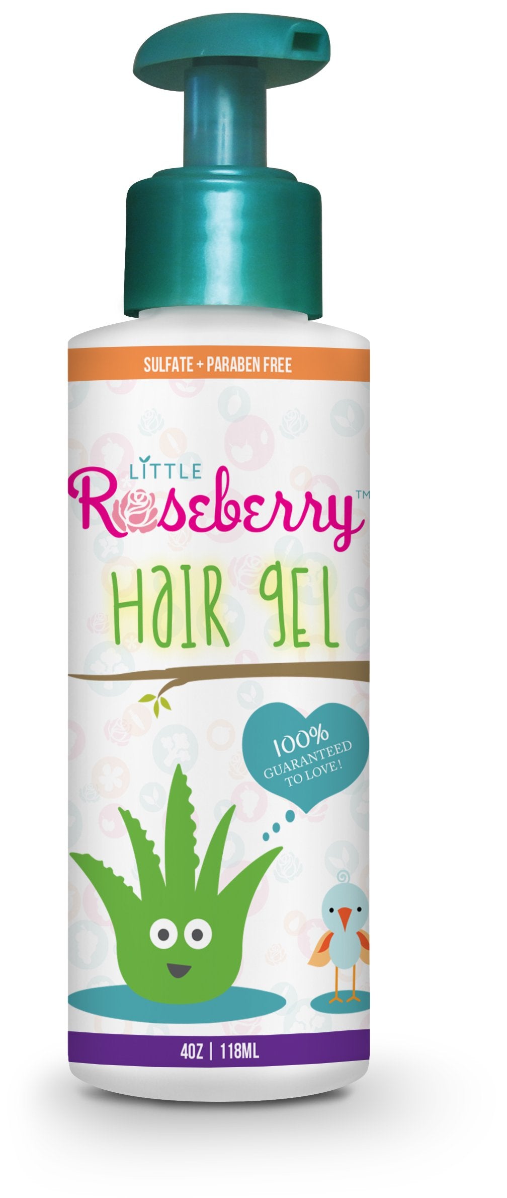 Little Roseberry Hair Gel for Kids – Light Hold, Chemical Free, Aloe Vera & Vitamins – Made in USA