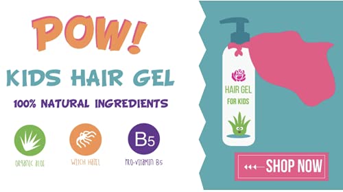 Little Roseberry Hair Gel for Kids – Light Hold, Chemical Free, Aloe Vera & Vitamins – Made in USA