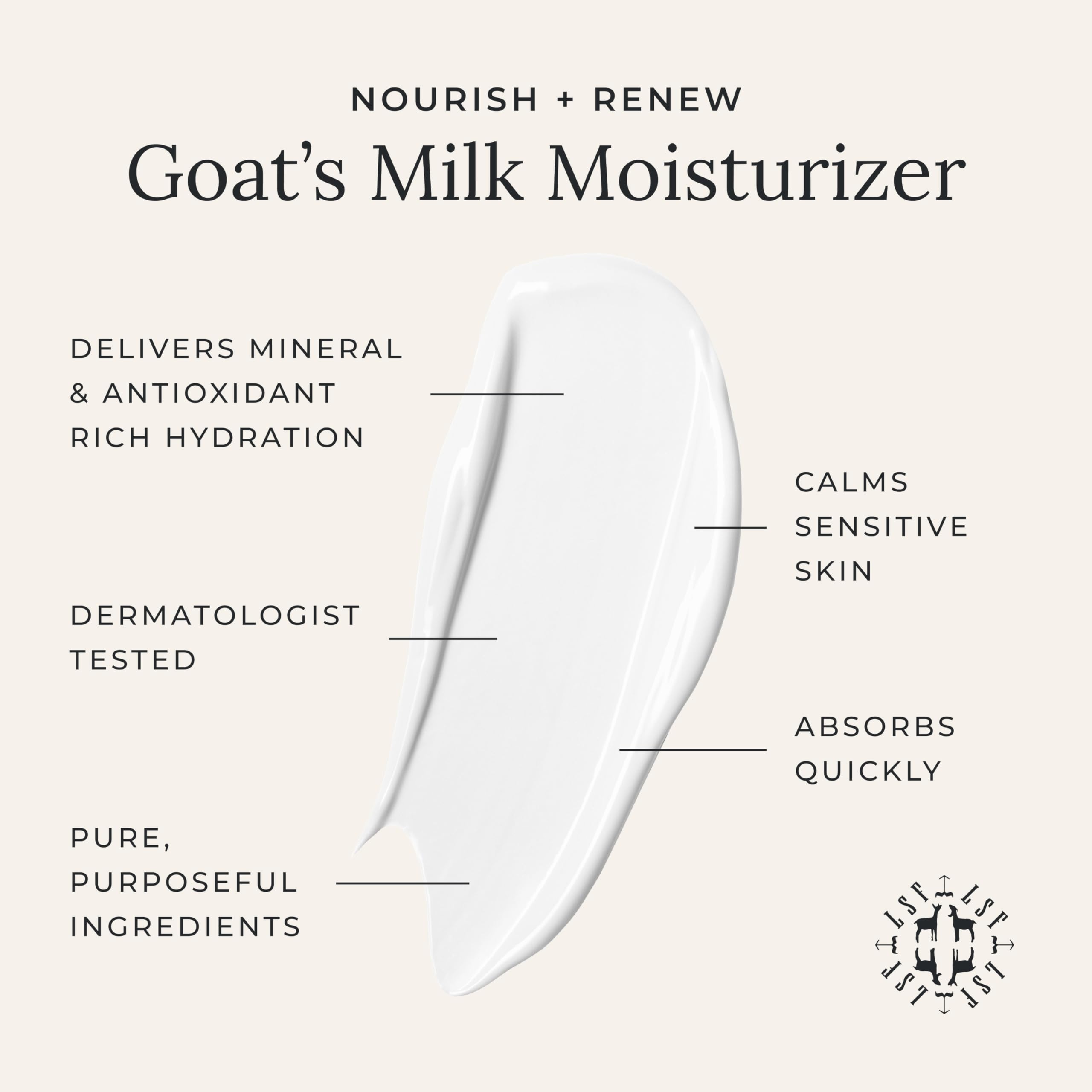 Little Seed Farm Goat's Milk Face Moisturizer – All Natural Organic Face Cream, 2 Oz