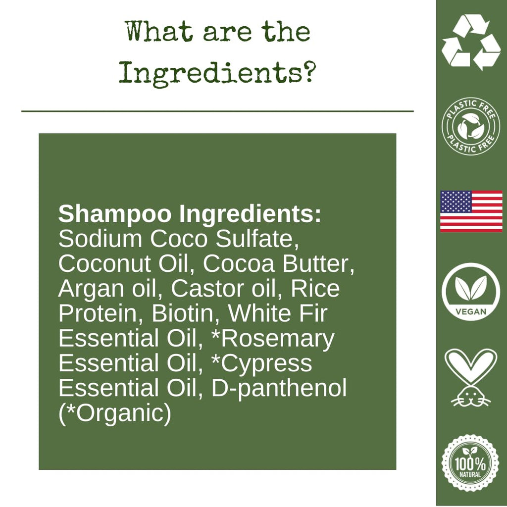 Liv Nature Shampoo Bar | Growth & Volume for Thin Hair | Rosemary, Biotin & Castor Oil | Handmade in USA