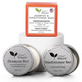 /liv/ Nature Shampoo Bar & Conditioner Set with Travel Case | Moisture & Volume for Dry Hair | Orange, Ylang Ylang, Argan Oil | Made in USA | 2-Piece