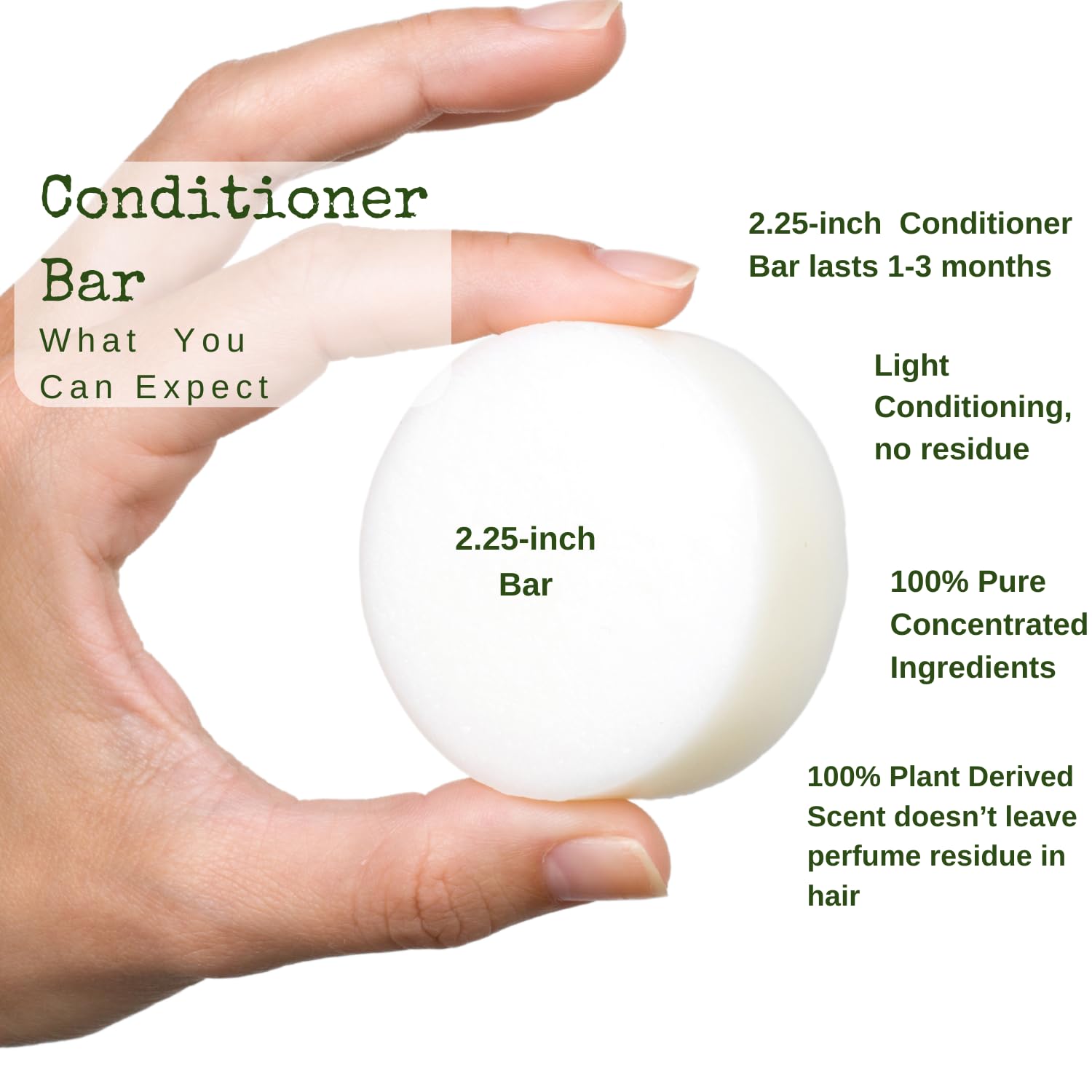 liv Nature Conditioner Bars – Detangle, Strengthen & Moisturize | Paraben & Sulfate Free | Travel Essentials | Vegan | Made in USA
