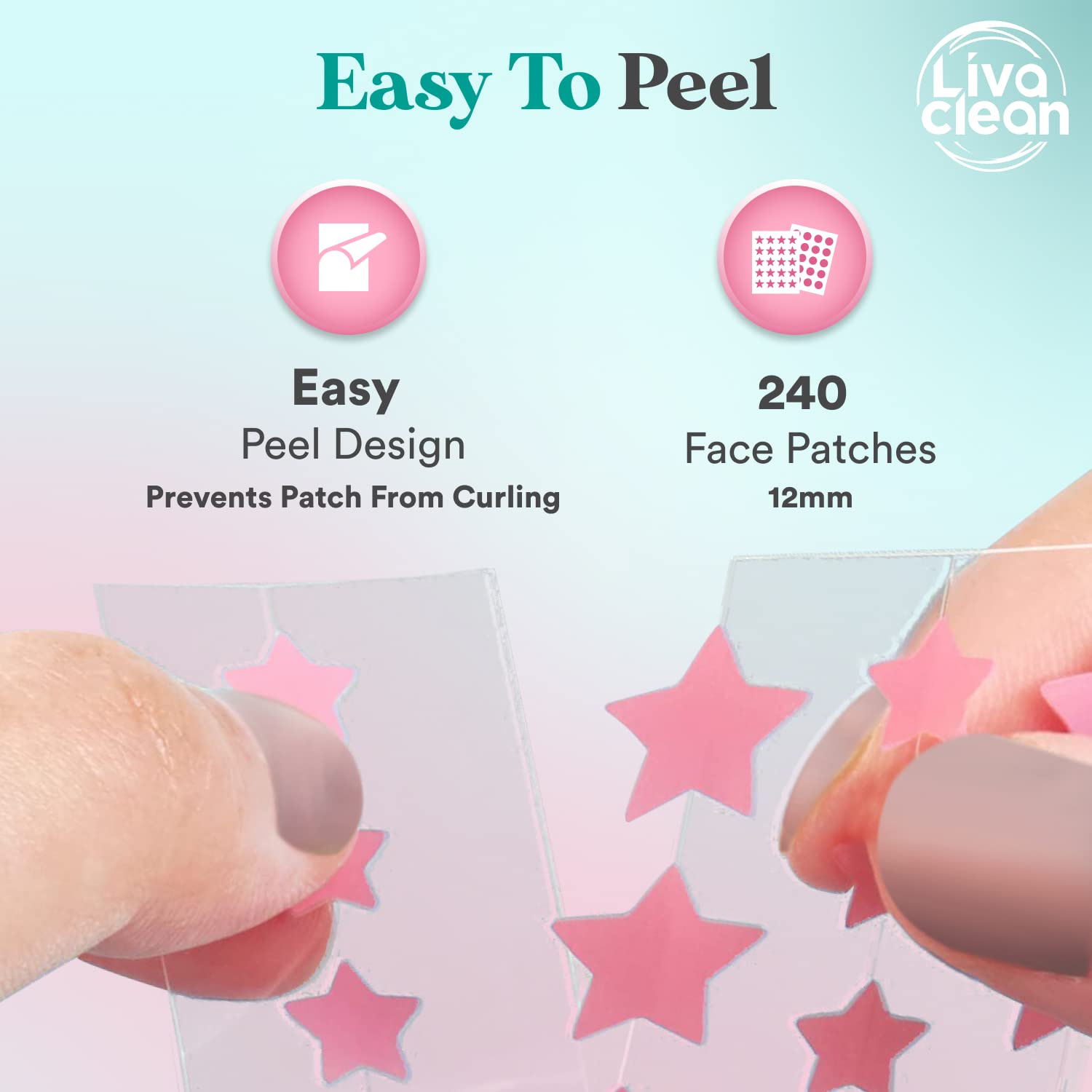 LivaClean 240-Count Heart & Star Pimple Patches with Salicylic Acid & Tea Tree Oil | Hydrocolloid Zit Patches