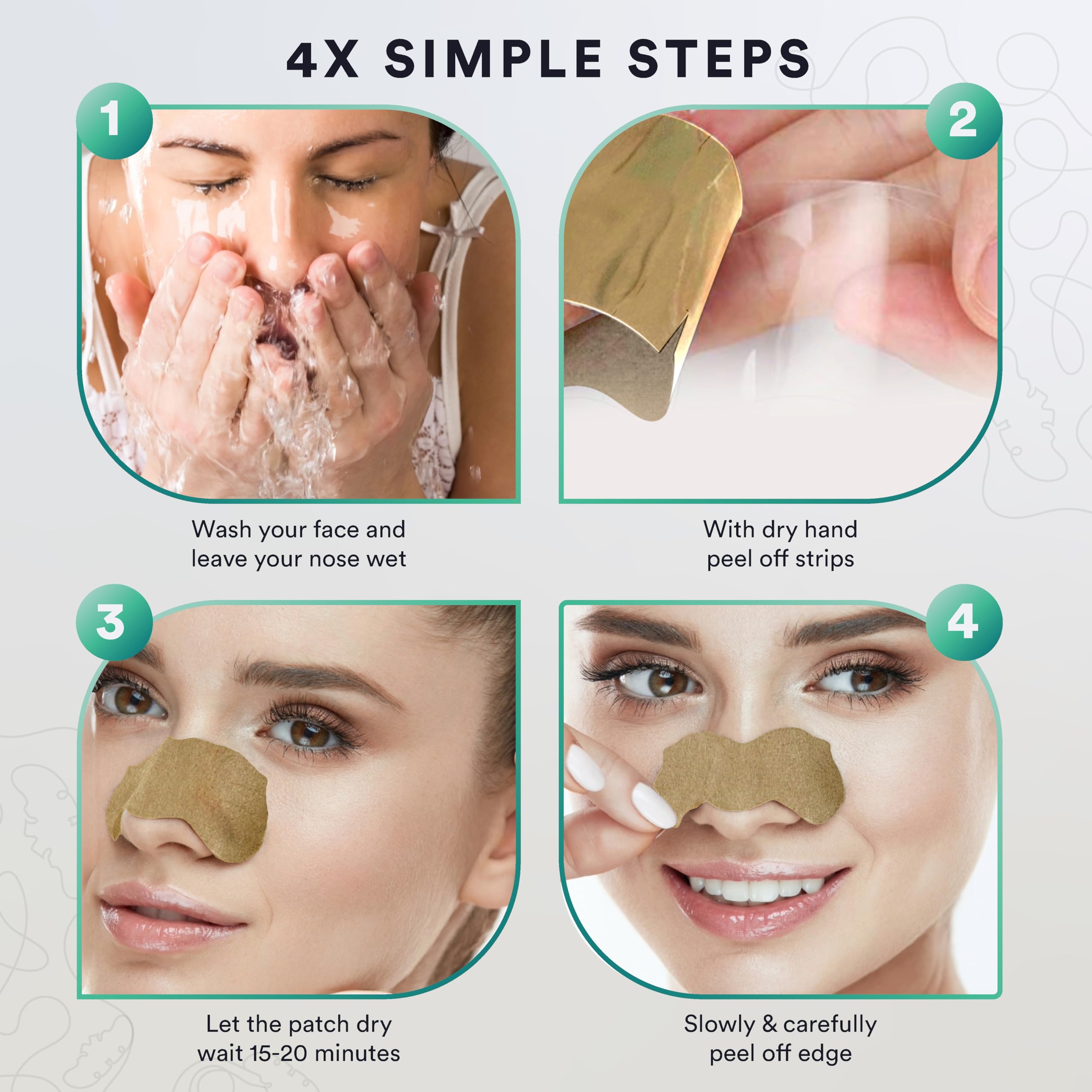 LivaClean 75 CT Pore Strips with Salicylic Acid, Witch Hazel & Aloe Vera – Blackhead Remover for Nose Pores