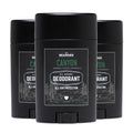 Live Bearded Men's Deodorant – Aluminum Free, Activated Charcoal, Canyon, 3-Stick Travel Size