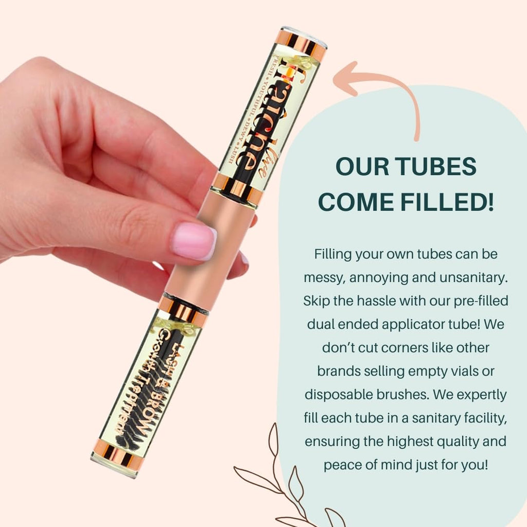 Live Fraiche Lash Serum Mascara Tube DOUBLE PACK | Natural Eyelash & Brow Growth with Organic Castor Oil