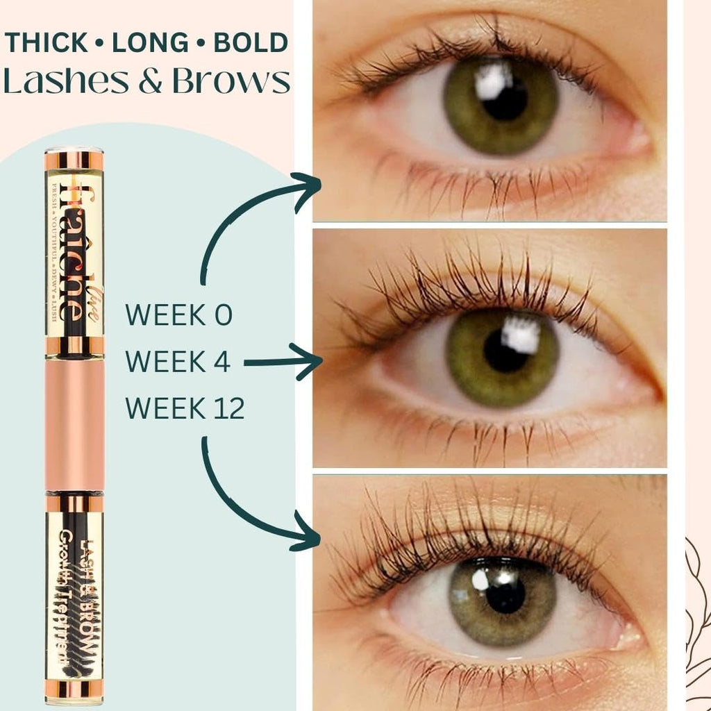 Live Fraiche Lash Serum Mascara Tube DOUBLE PACK | Natural Eyelash & Brow Growth with Organic Castor Oil