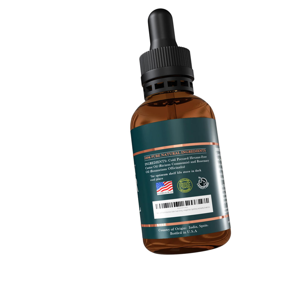 Live Fraiche Rosemary Oil for Hair Growth – 2oz with Cold-Pressed Castor Oil