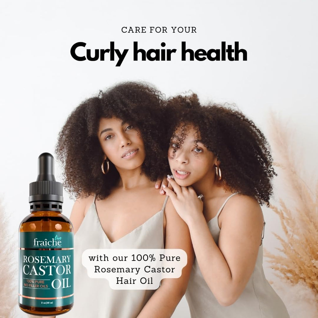 Live Fraiche Rosemary Oil for Hair Growth – 2oz with Cold-Pressed Castor Oil
