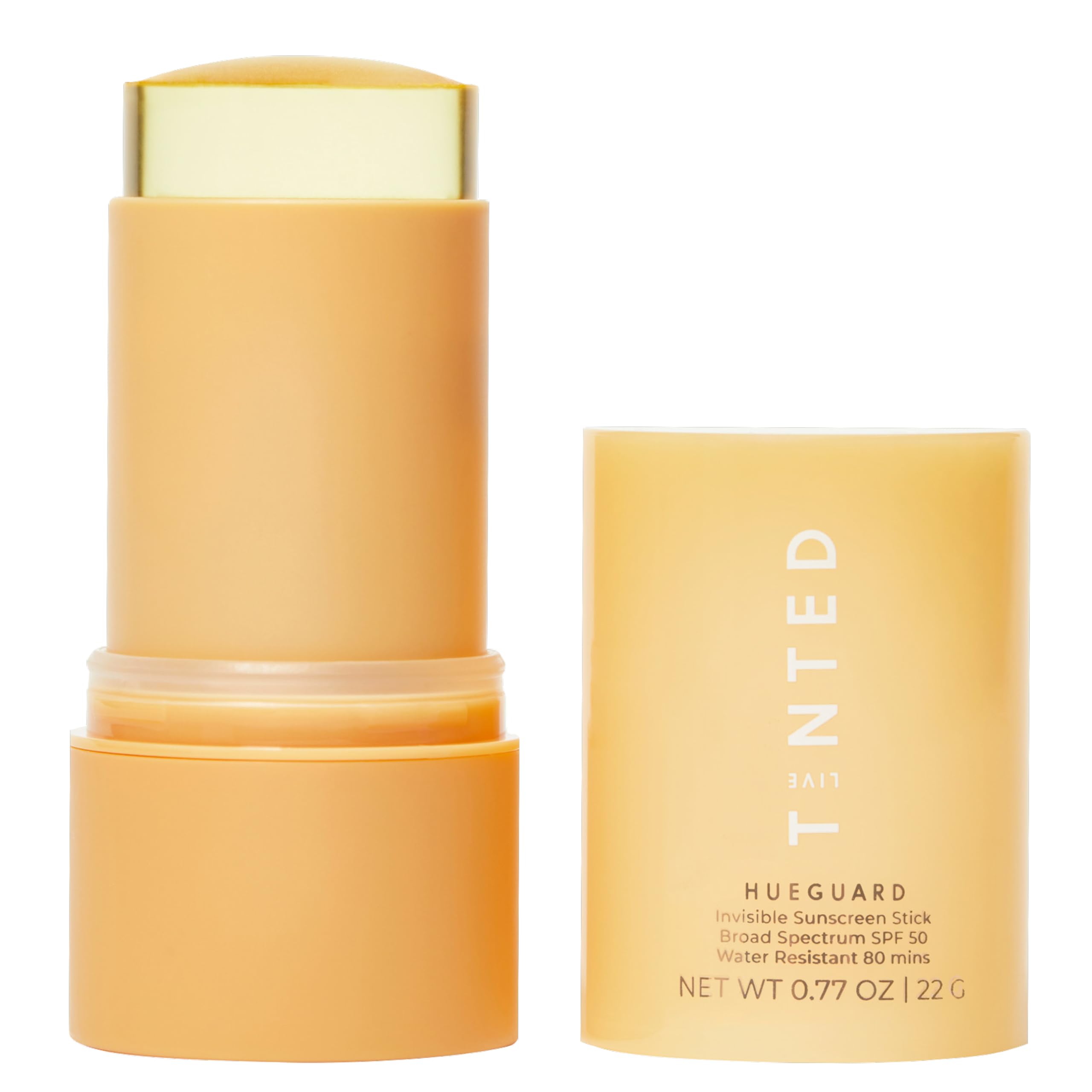 Live Tinted Hueguard Invisible Sunscreen Stick SPF 50 – Waterproof, No White Cast, Reef-Friendly (0.77oz/22g)