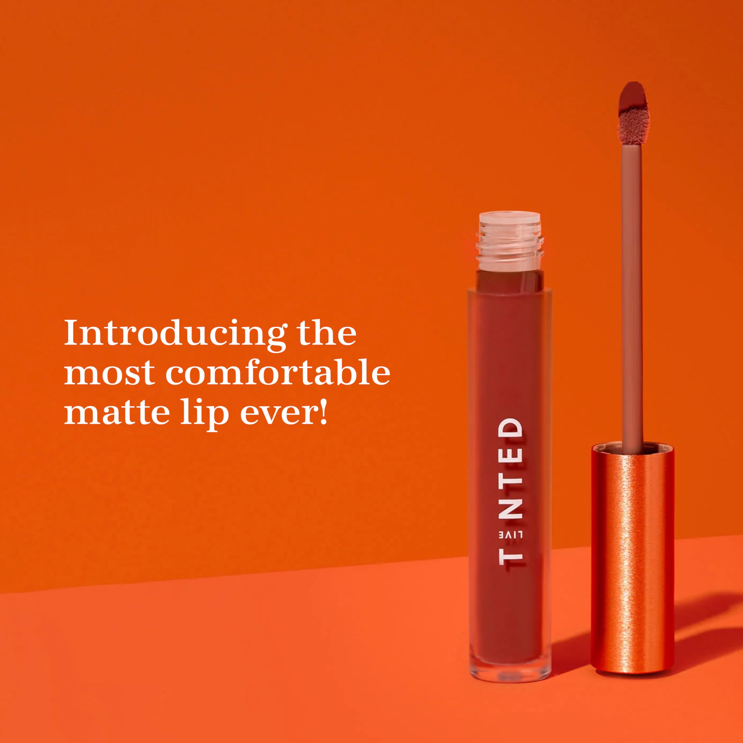 Live Tinted Huelip Liquid Lip Crème – Weightless, Long-Lasting Matte Lip Color with Hyaluronic Acid & Jojoba Oil (0.09 fl oz, Warm Brown)