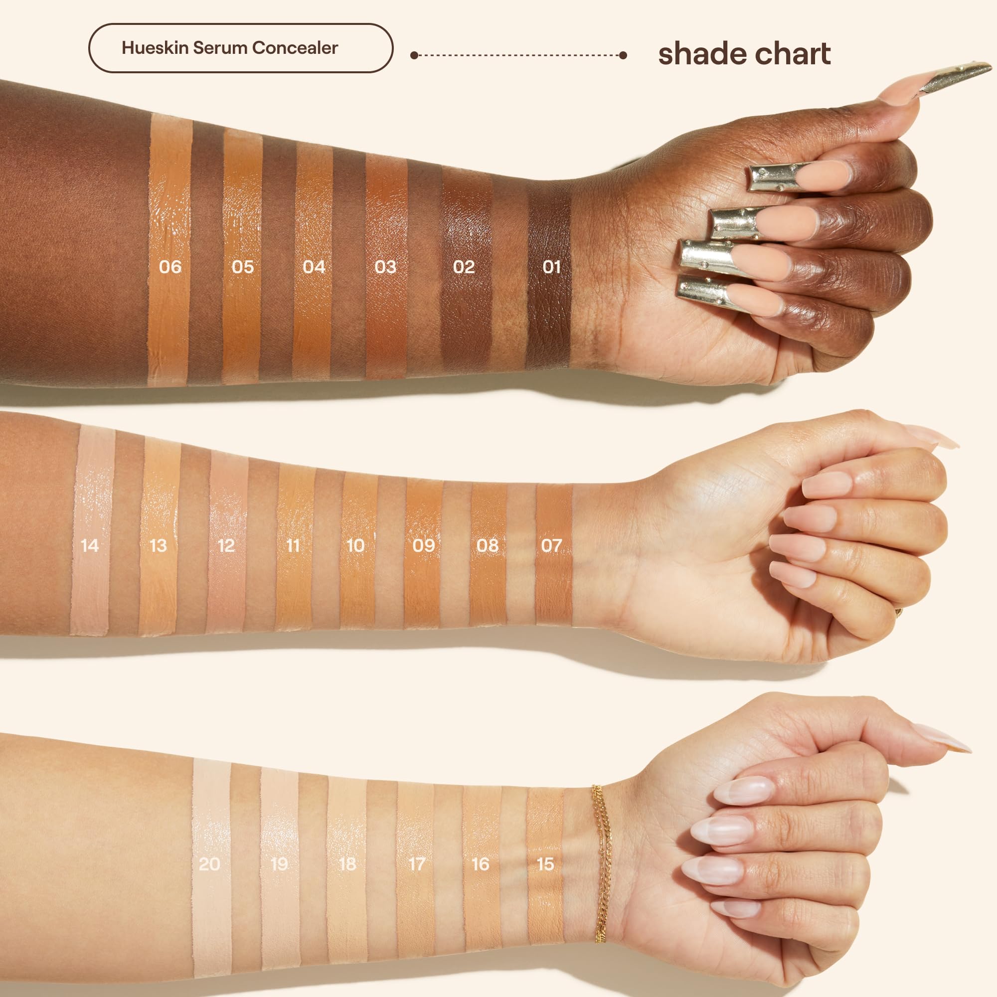Live Tinted Hueskin Serum Concealer - Medium-to-Full Coverage, Shade 6, Niacinamide & Hyaluronic Acid