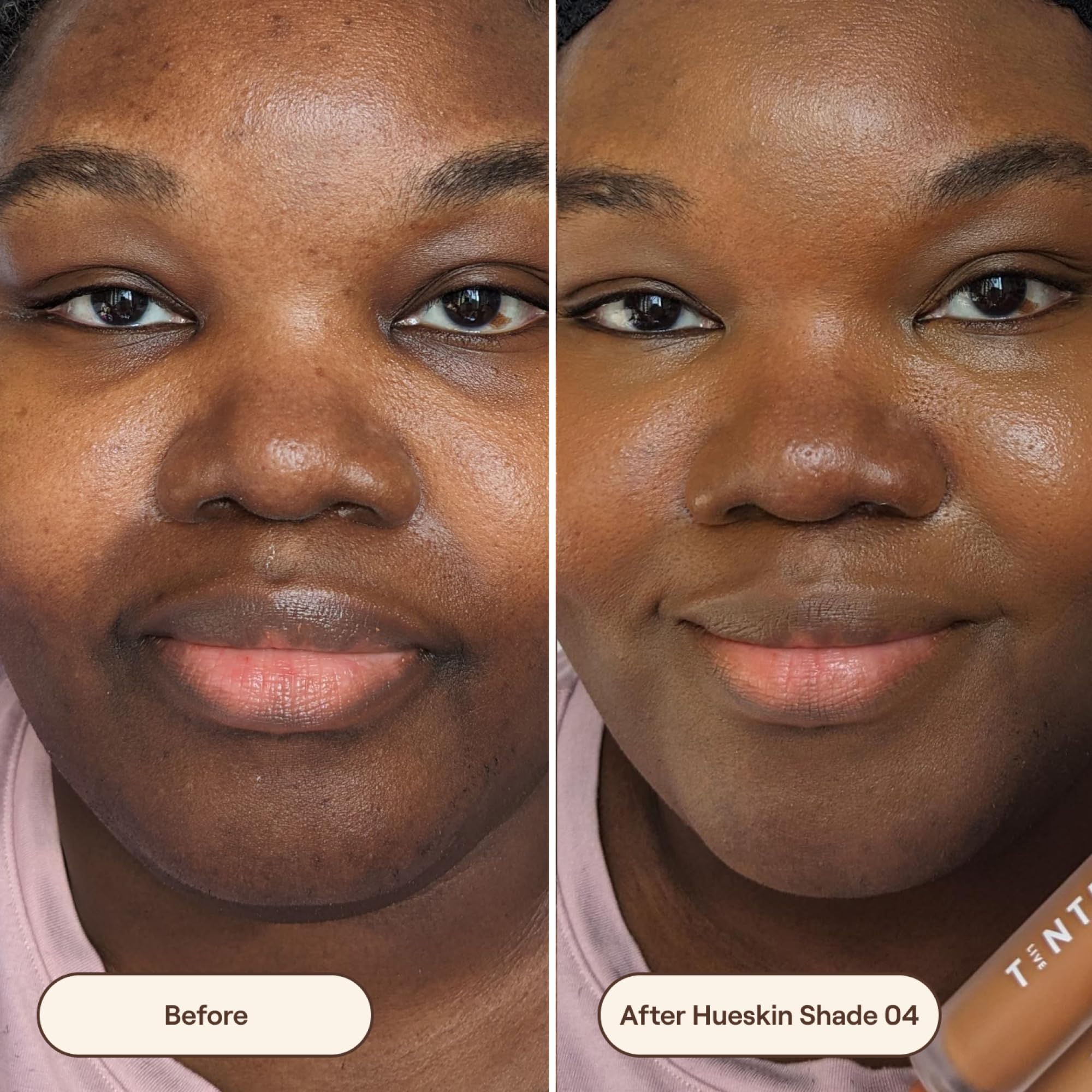 Live Tinted Hueskin Serum Concealer - Medium-to-Full Coverage, Niacinamide + Hyaluronic Acid, Shade 4