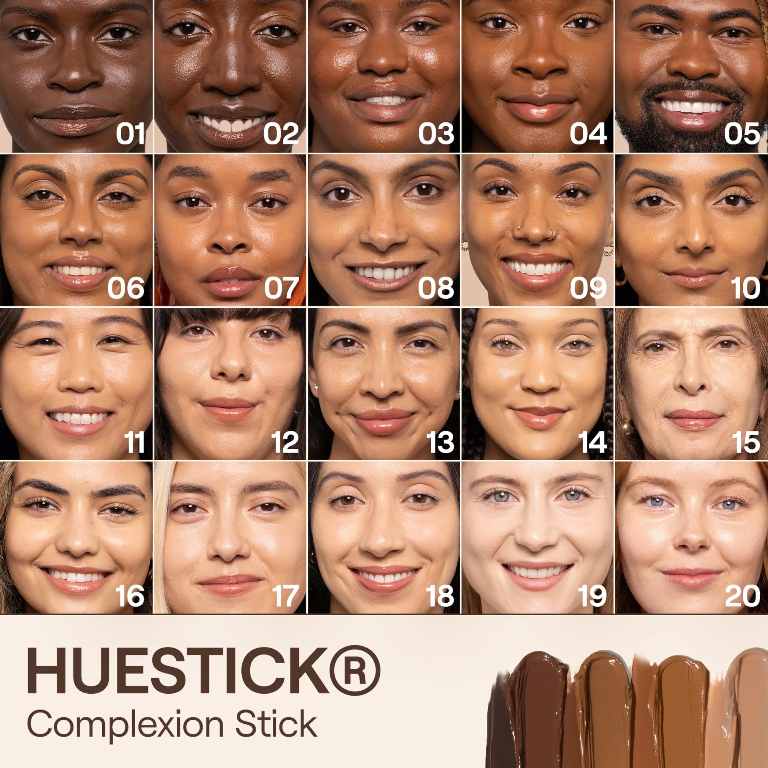 Live Tinted HUESTICK Complexion Stick – Buildable Coverage, Soft Matte Finish, Long-Wear (Shade 20)