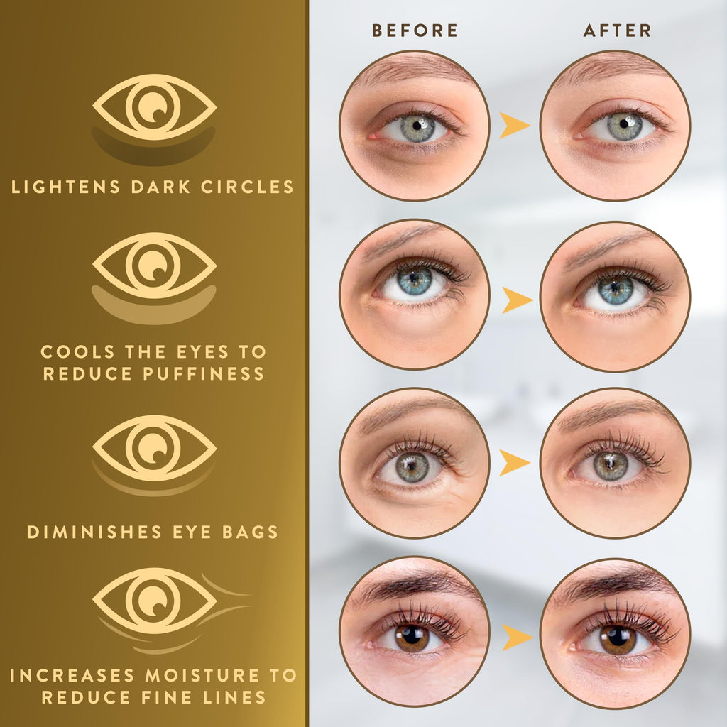 Live Wild Beauty Under Eye Patches with 24K Gold & Collagen – 72 Patches