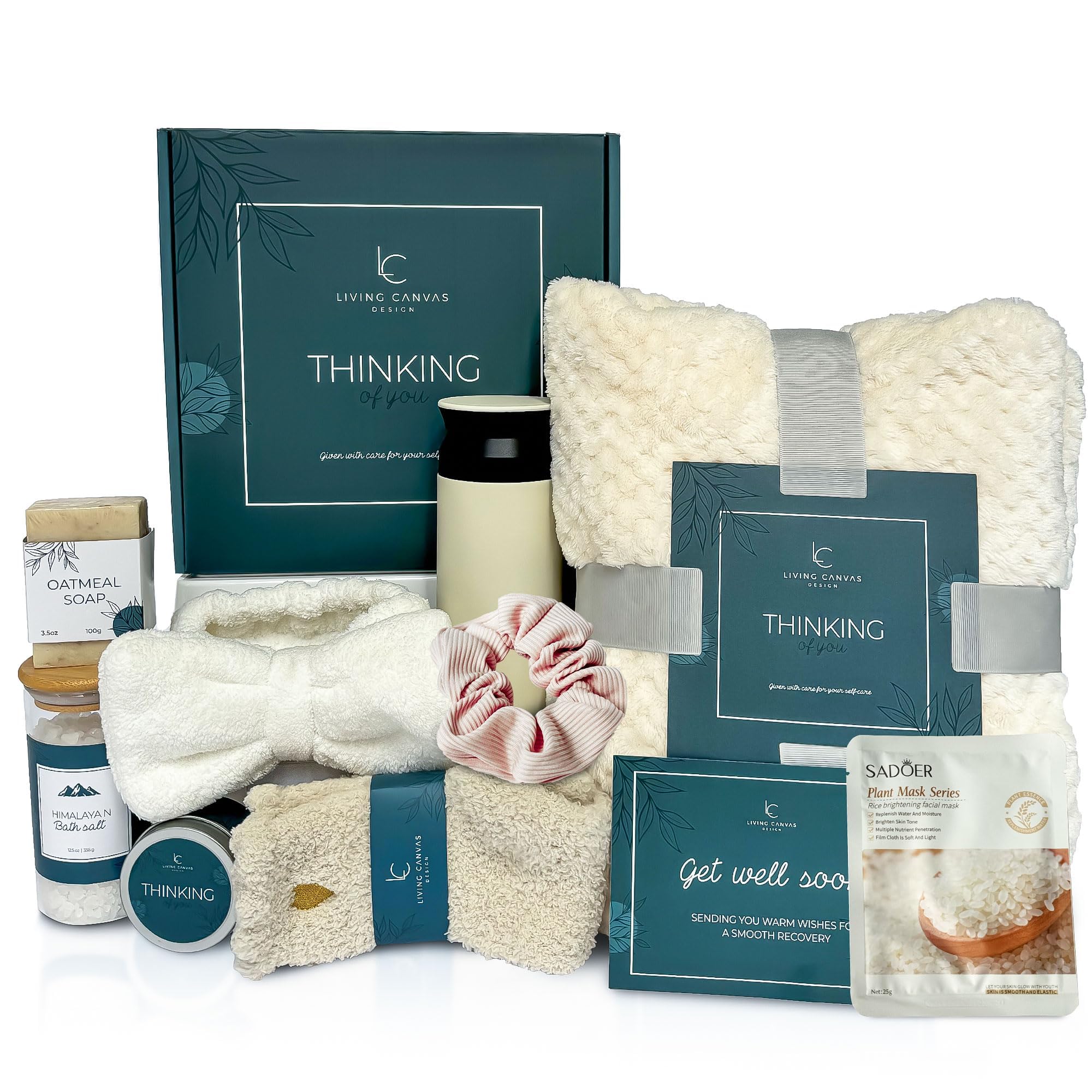 Living Canvas Design Self-C care Gift Basket for Women — 11-Piece Spa Gift Set