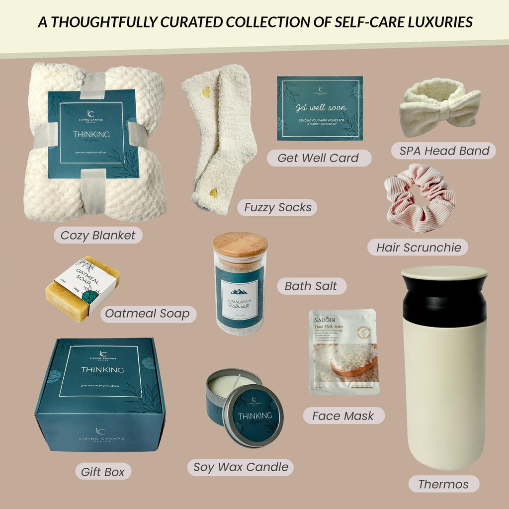 Living Canvas Design Self-C care Gift Basket for Women — 11-Piece Spa Gift Set