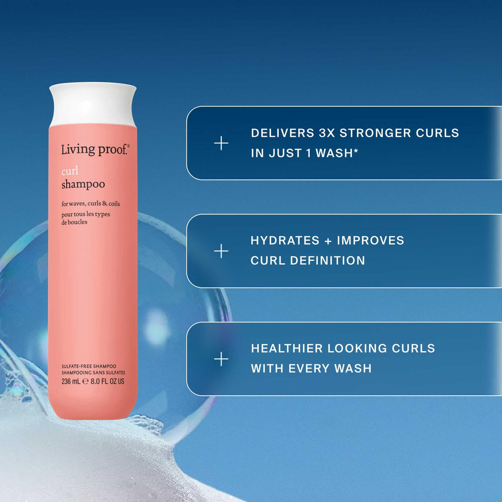 Living Proof Curl Shampoo for Wavy, Curly & Coily Hair — Strengthens & Defines Curls, 24 oz
