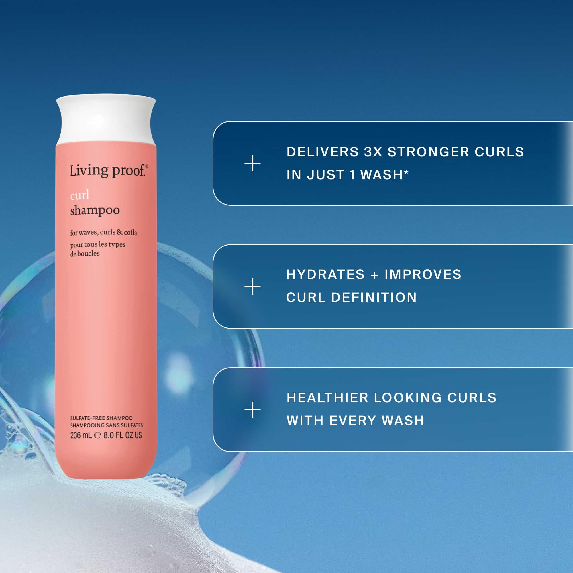 Living Proof Curl Shampoo for Wavy, Curly & Coily Hair — Strengthens & Defines Curls, 24 oz