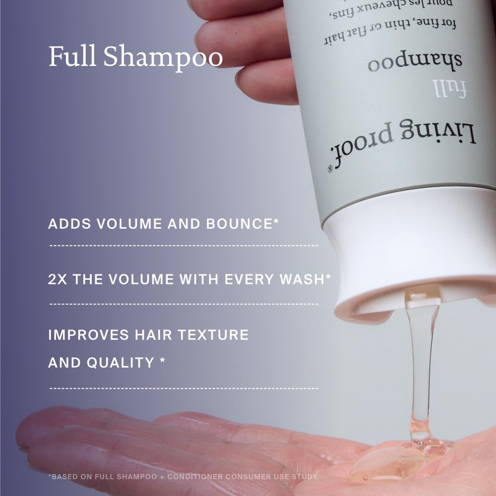Living Proof Lasting Volume Holiday Kit: Jumbo Full Shampoo & Conditioner + Travel-Size Advanced Clean Dry Shampoo