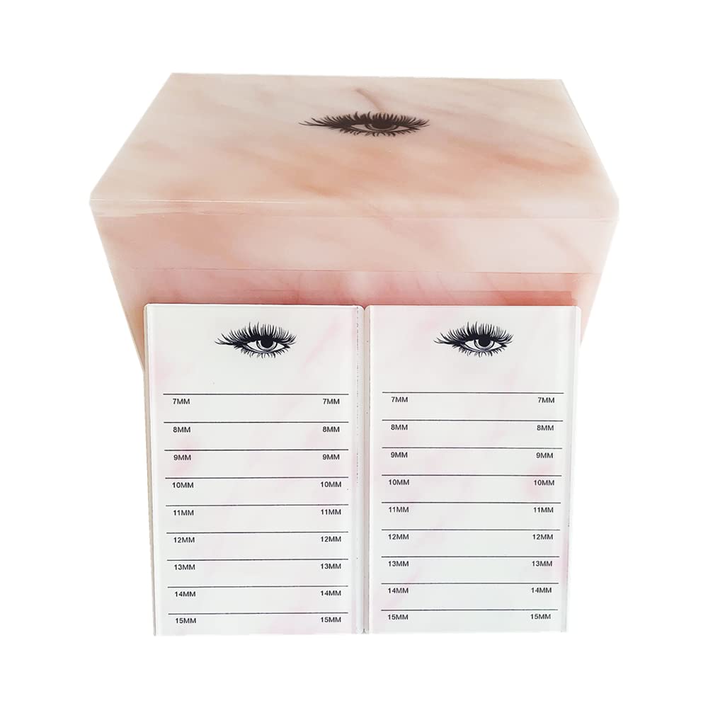 LIXIMMAZN 10-Layer Acrylic Eyelash Storage Box – Marble Pink Display & Organizer