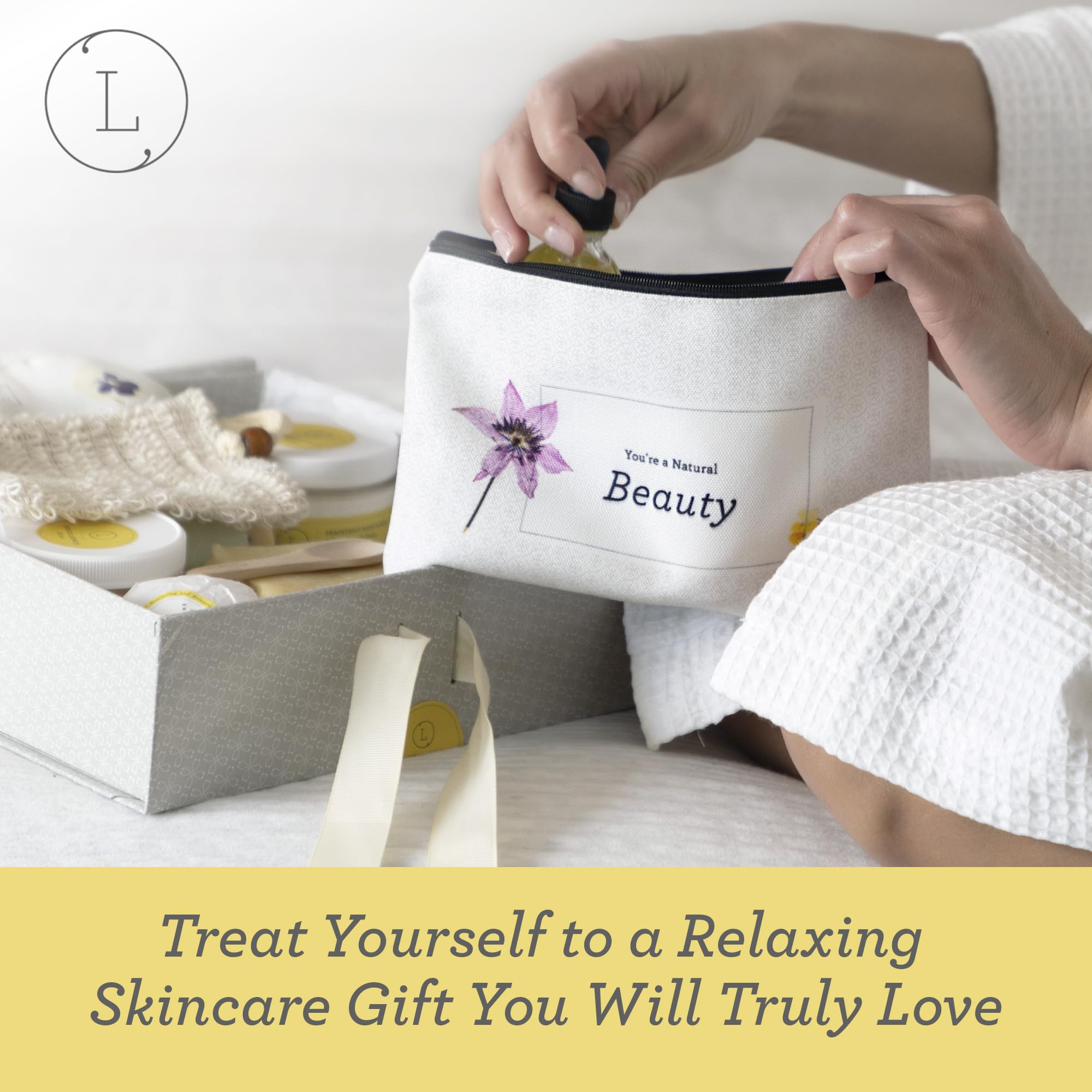 Lizush Luxury Citrus Spa Gift Basket — 9-Piece Self-Care Set for Women
