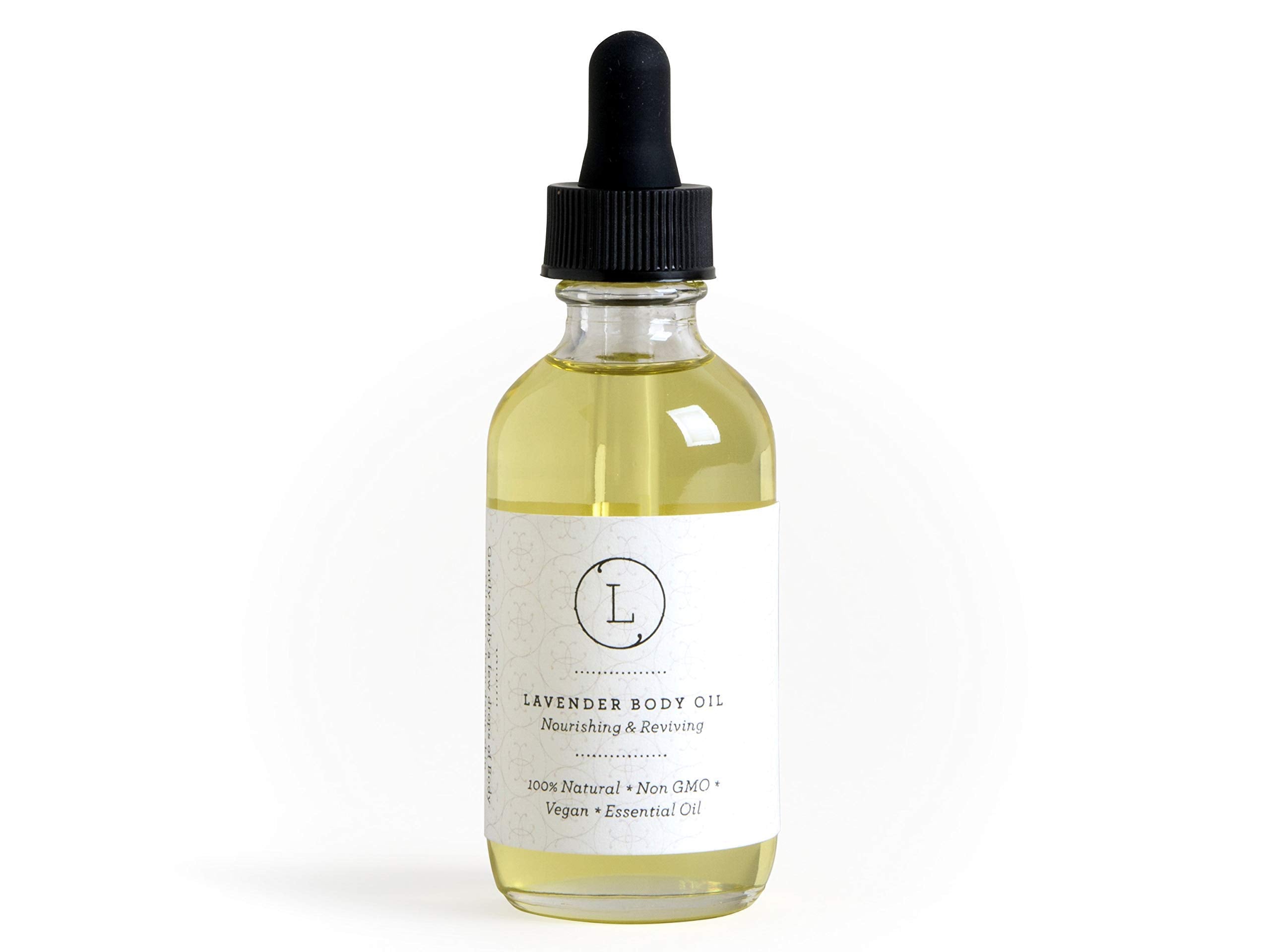 Lizush Lavender Body Oil - 2 oz | Vegan, Non-GMO, Handmade in USA
