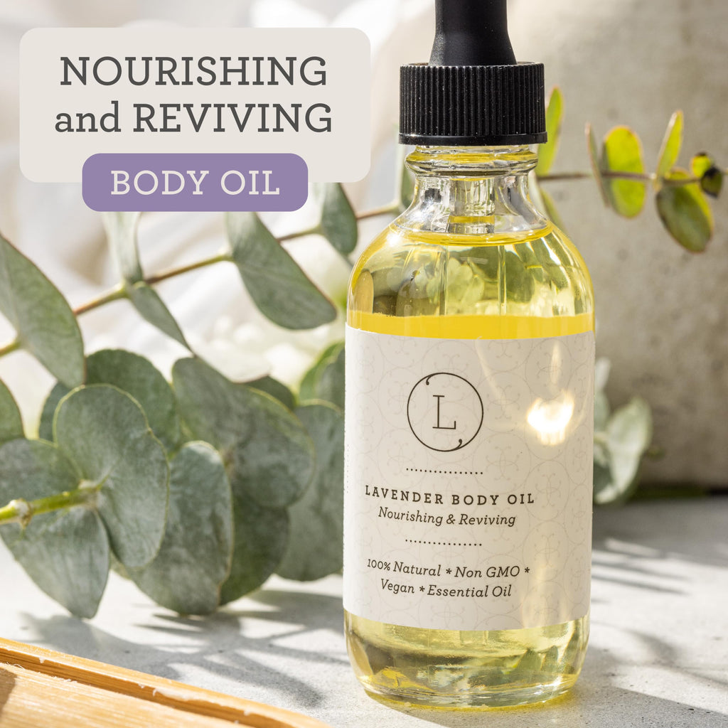 Lizush Lavender Body Oil - 2 oz | Vegan, Non-GMO, Handmade in USA