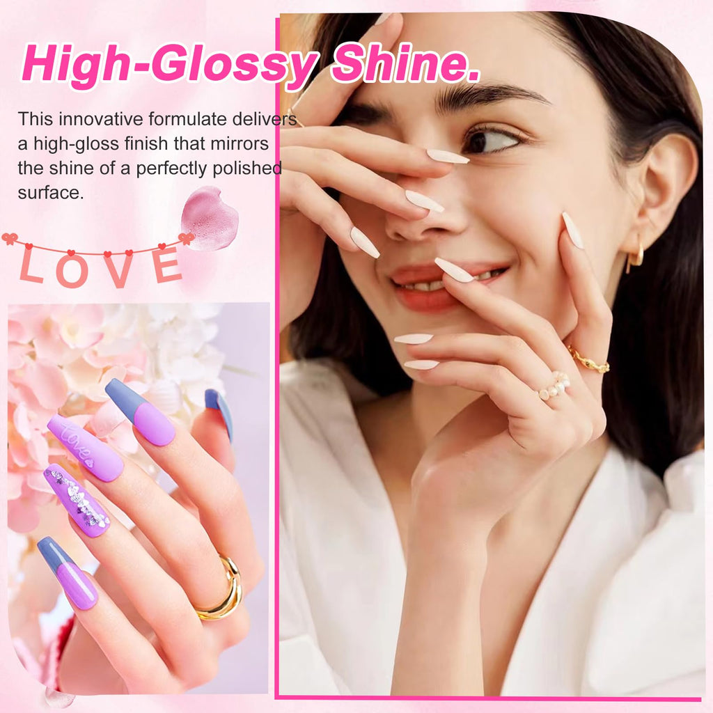 LKEE Gel Nail Polish Kit with 108W UV Lamp – 65-Piece All-in-One Gel Nail Set for DIY Nails