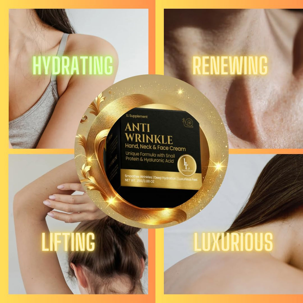 LL Supplement Anti-Wrinkle Cream for Face, Neck & Hands | Hydration & Smoothing