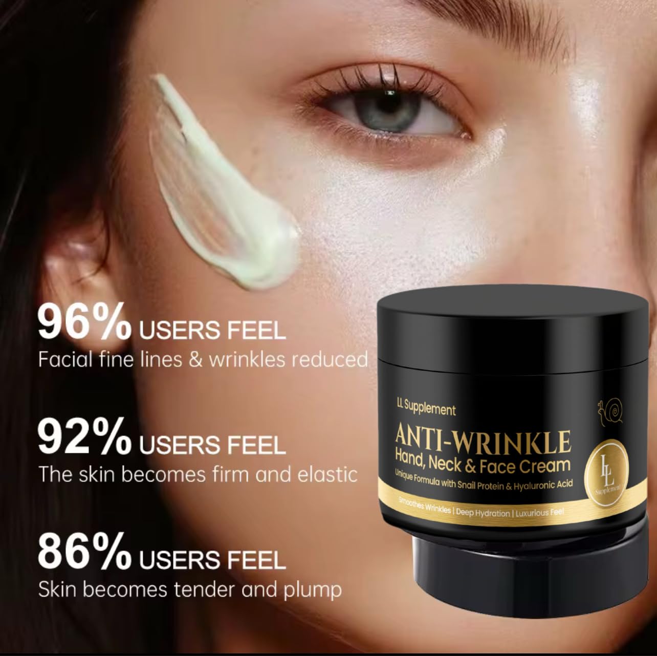 LL Supplement Anti-Wrinkle Cream for Face, Neck & Hands | Hydration & Smoothing