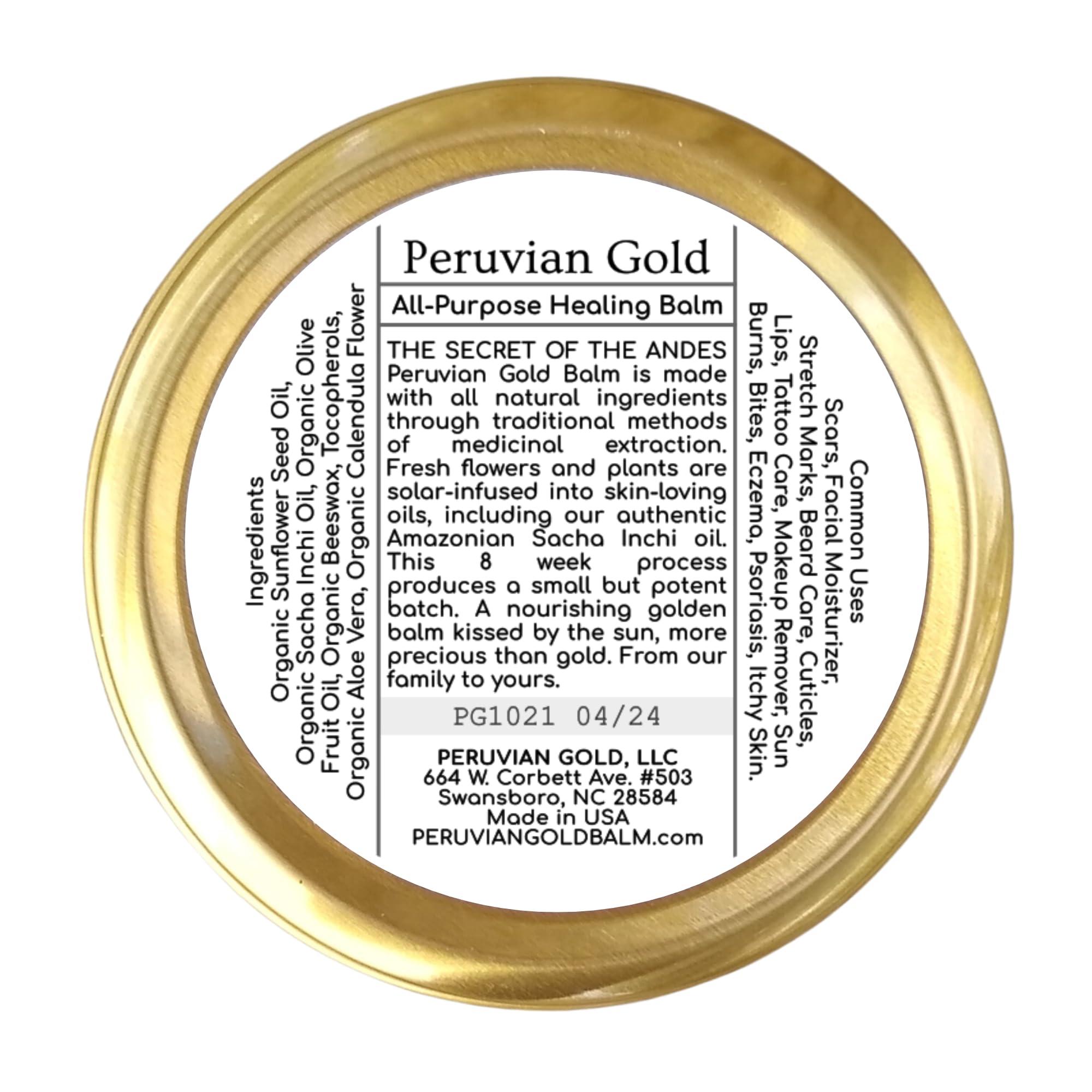 Llama Mama Peruvian Gold: All-Purpose Healing Balm | Organic, Fair-Trade, 2 oz