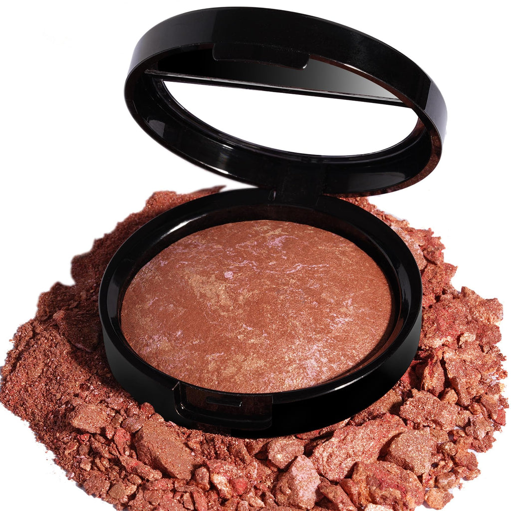 llasido Baked Bronzer Powder – Rusty Maple, Buildable Contour & Soft Matte Radiant Finish