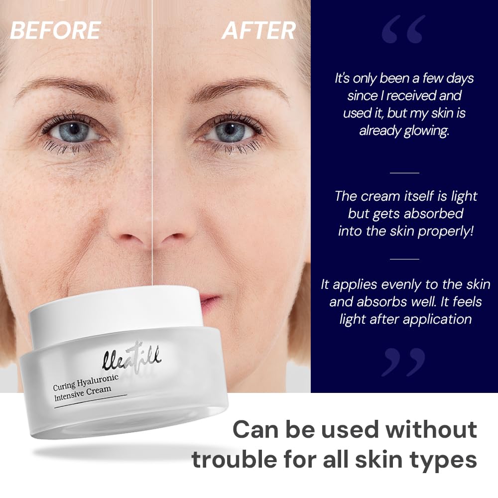 lleafill Curing Hyaluronic Intensive Cream – Anti-Aging Moisturizer with Ceramide & Niacinamide | 50ml