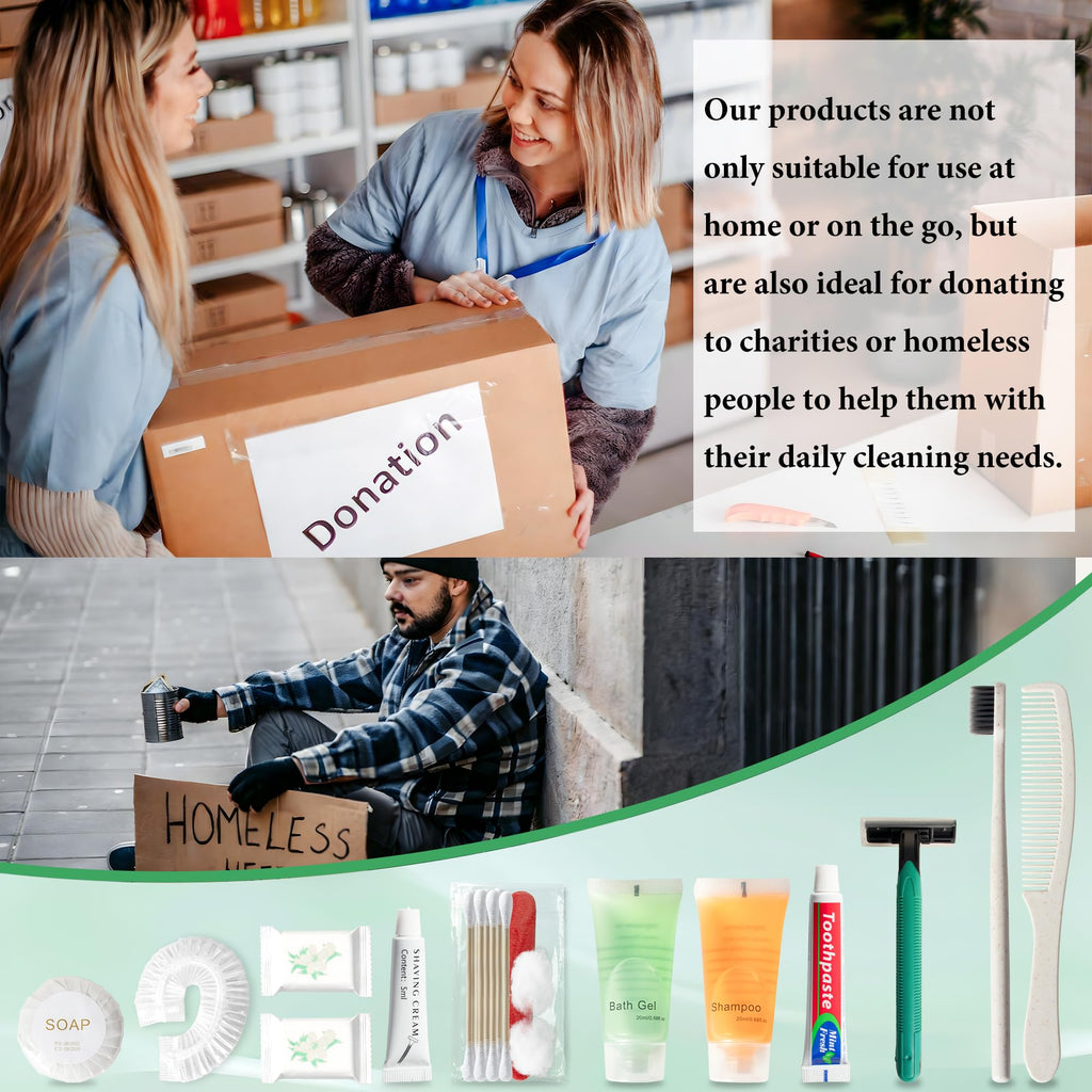 LLHQAMT Hygiene Kit Bulk – 50 Individually Packed Convenience Sets for Travel, Hotel, Camping