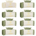 Loanzeg 8pc Bridesmaid Hair Claws – 4.1-Inch Square Clips, White & Smooth Sage Green