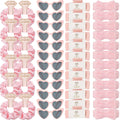 Loanzeg Bridesmaid Scrunchies & Hair Clips Set – 12-Piece Bridal Party Gifts (Pink)