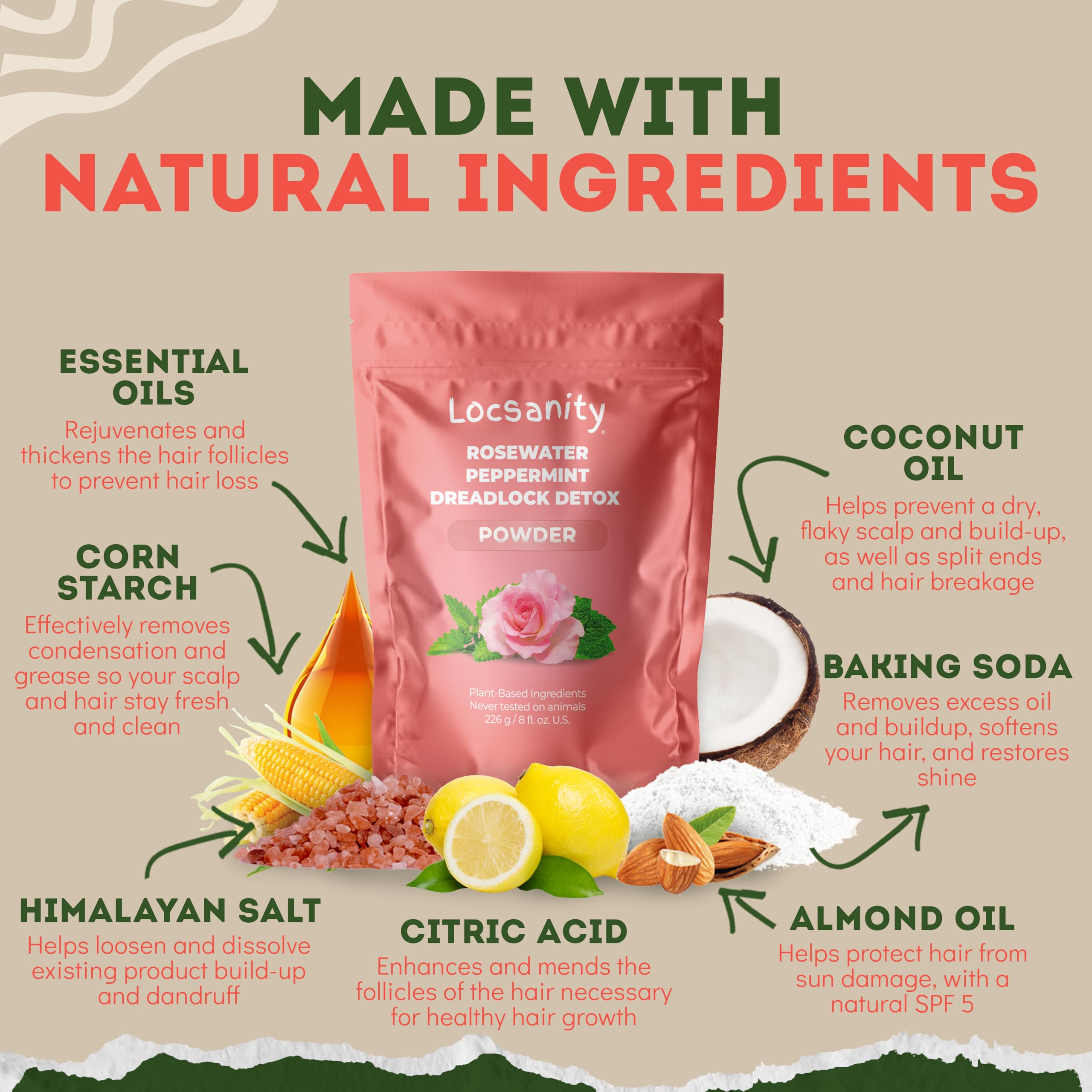 Locsanity Dreadlock Detox Powder & Cleansing Conditioner | Deep Clean Locs