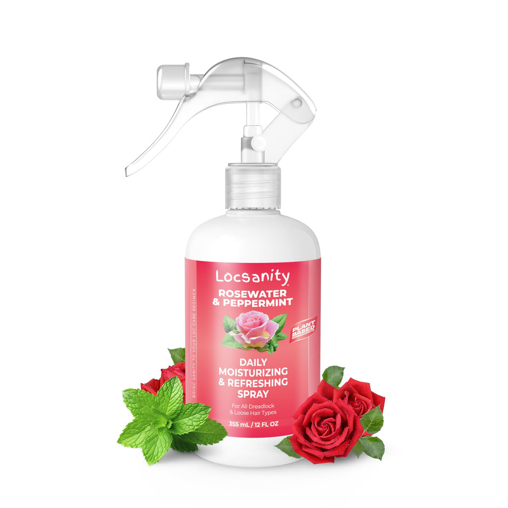Locsanity Daily Moisturizing Spray for Locs – Rose Water & Peppermint